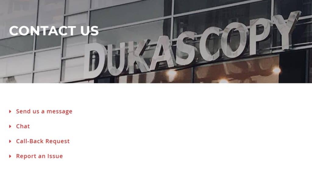 dukascopy customer service