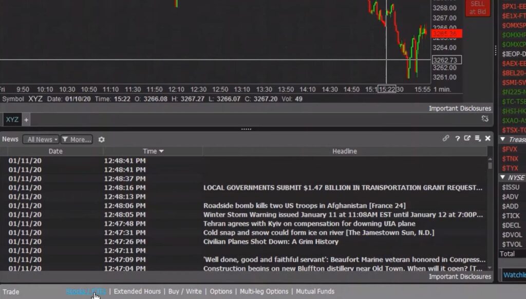 News Feed on MarketPRO